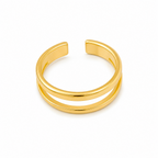 Minimalist Double Band Ring-Rings-Aureza