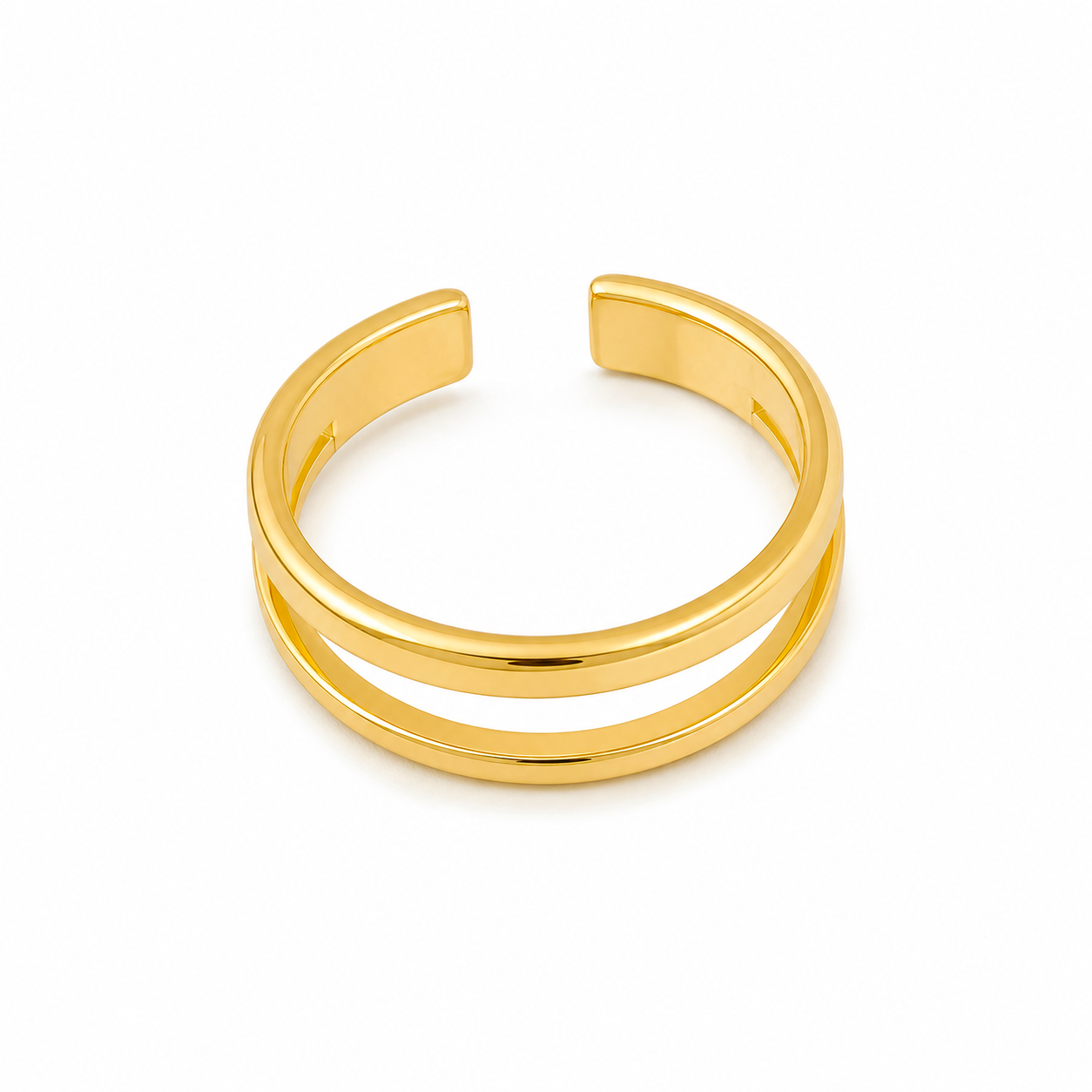 Minimalist Double Band Ring-Rings-Aureza
