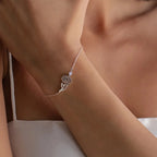 Personalized Birth Flower Bracelet with Birthstone-Bracelets-Aureza