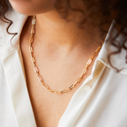 Minimalist Paperclip Chain Necklace-Necklaces-Aureza