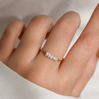 Minimalist Freshwater Pearl Beaded Ring-Rings-Aureza