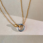 Interlocking Circle Necklace-Necklaces-Aureza