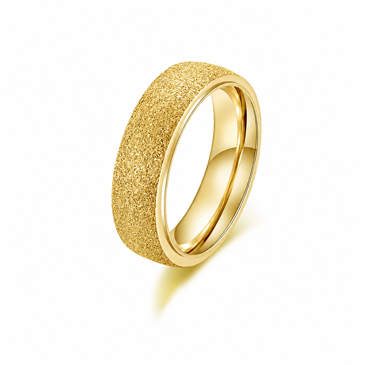 Minimalist Textured Band Ring-Rings-Aureza