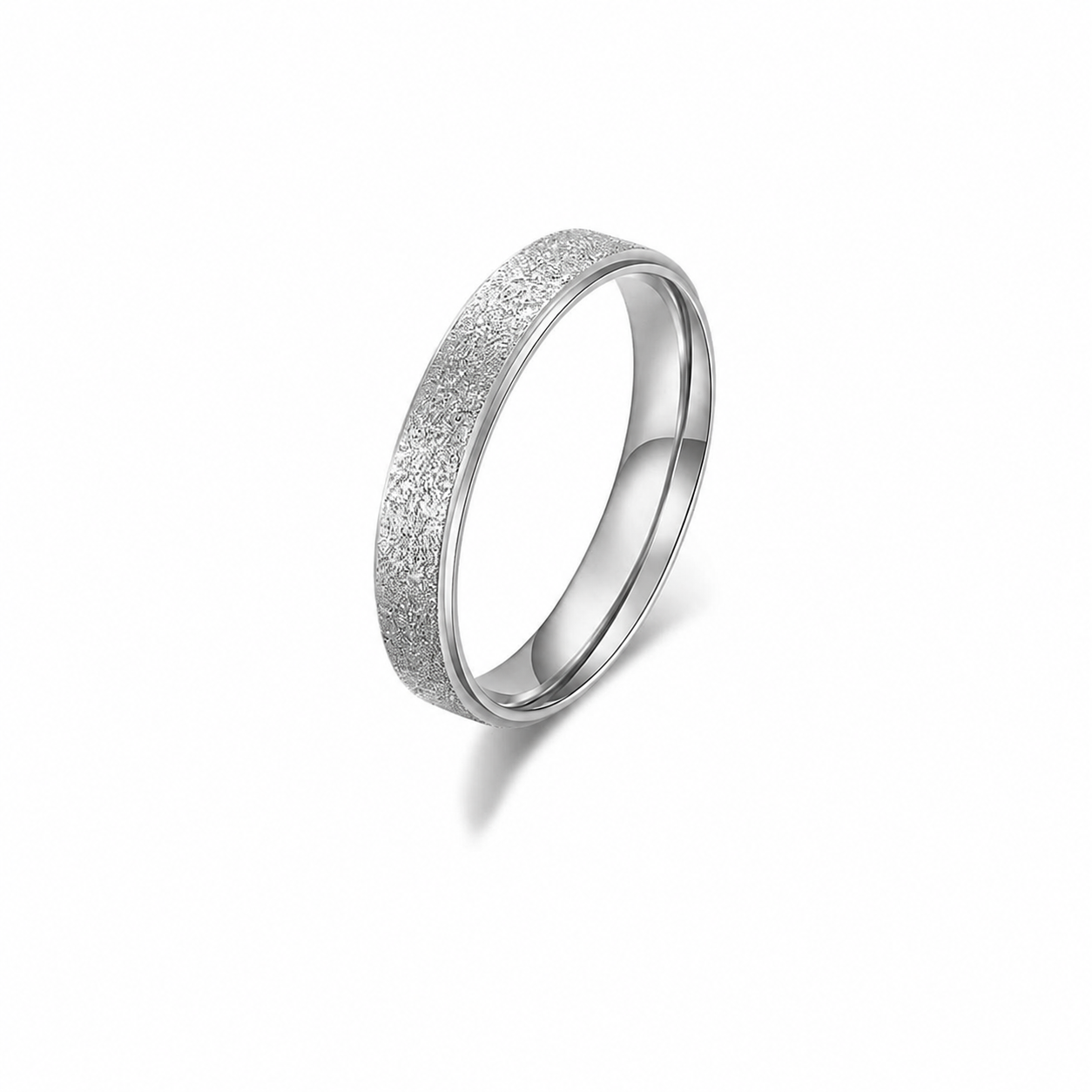 Minimalist Textured Band Ring-Rings-Aureza