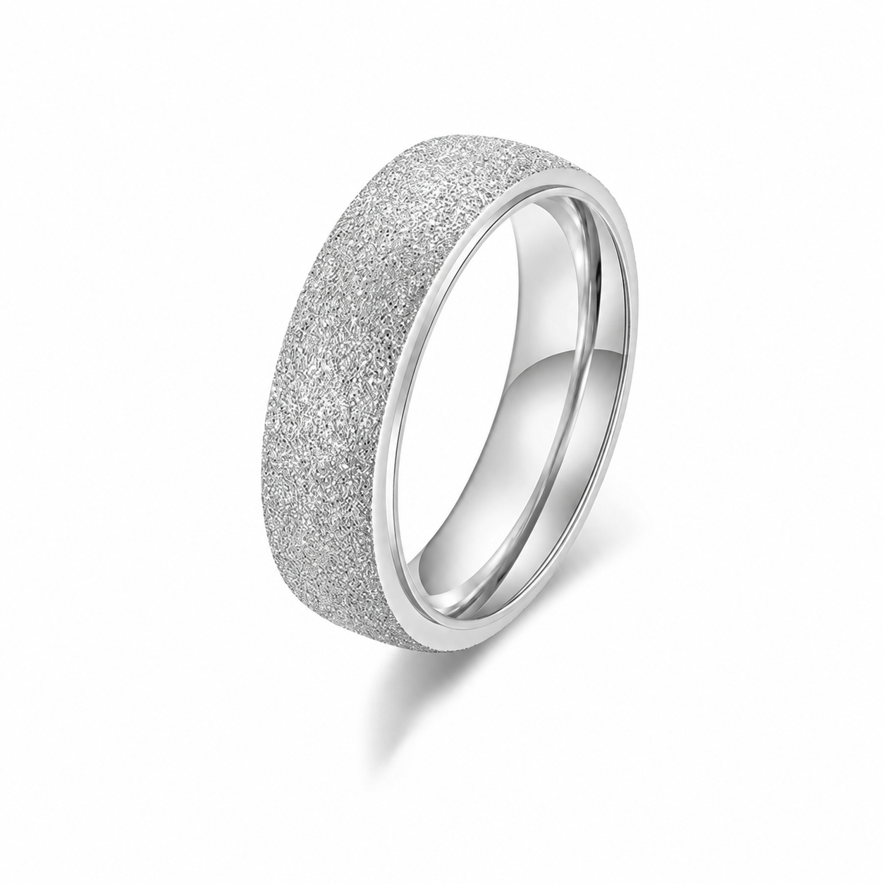 Minimalist Textured Band Ring-Rings-Aureza