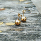 Ball Stud Earrings-Earrings-Aureza