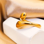 Minimalist Molten Open Ring-Rings-Aureza