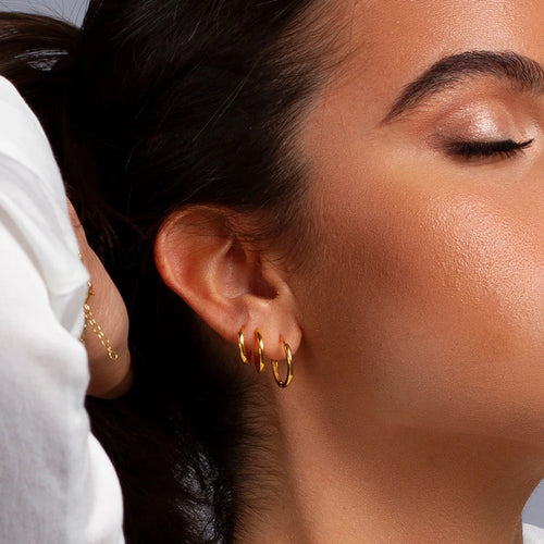 Mini Hoop Earrings-Earrings-Aureza