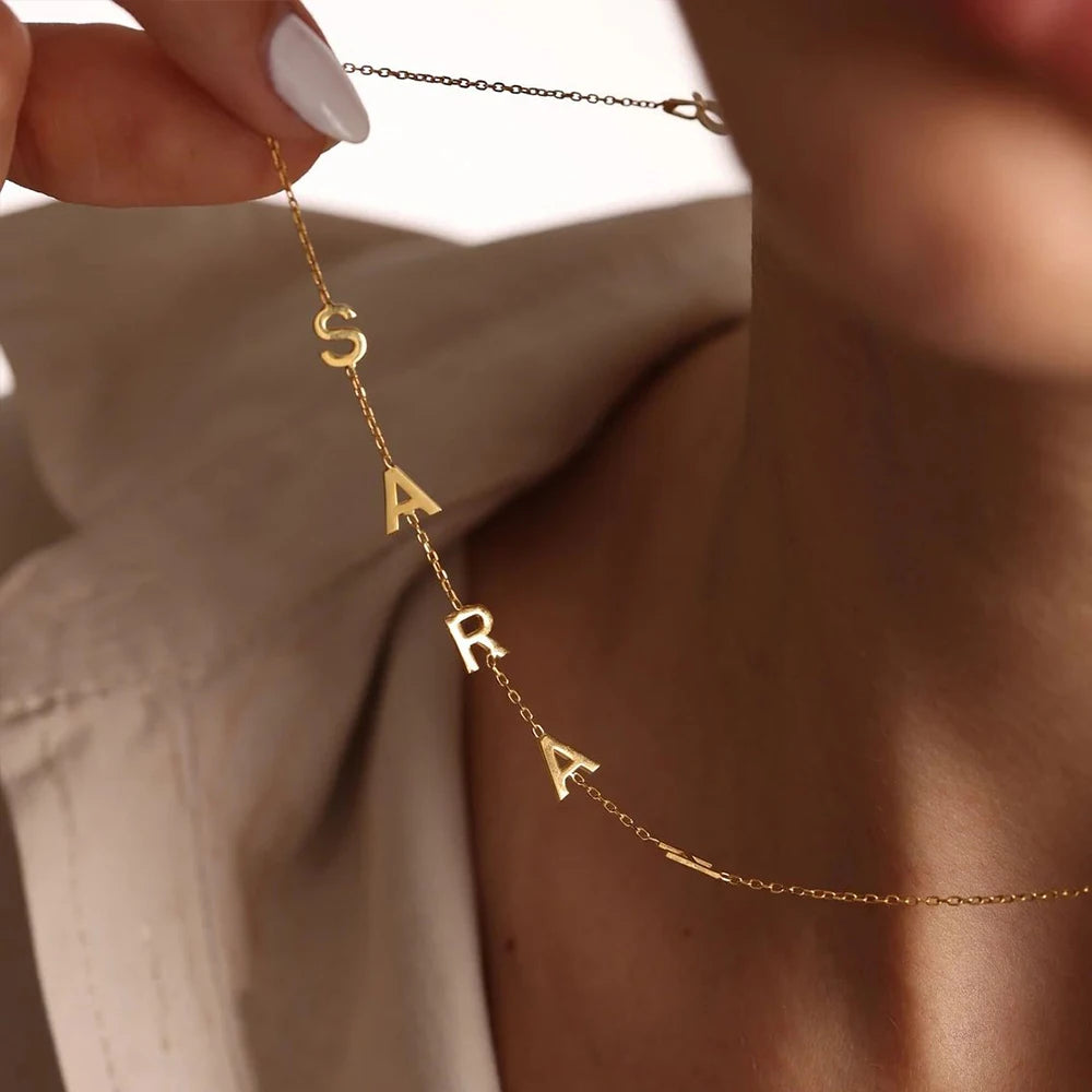 Personalized Letter Chain Necklace-Necklaces-Aureza