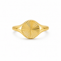 Sunburst Signet Ring-Rings-Aureza