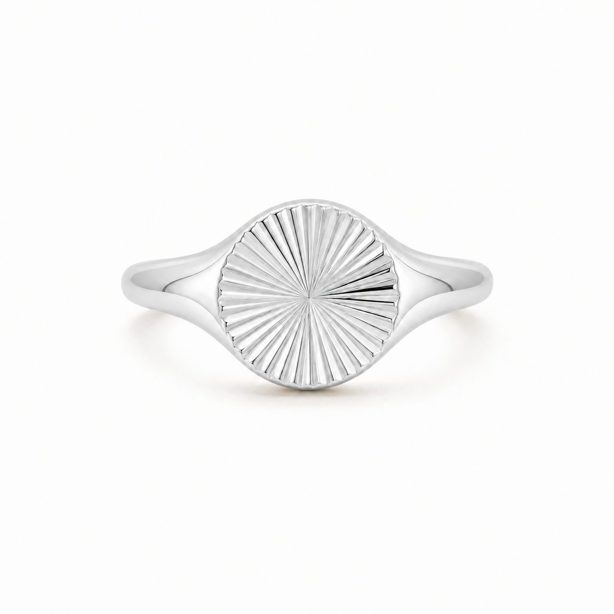 Sunburst Signet Ring-Rings-Aureza