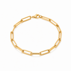 Minimalist Paperclip Chain Bracelet-Bracelets-Aureza