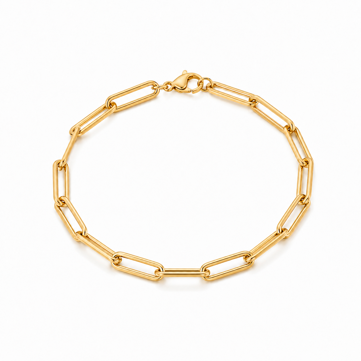Minimalist Paperclip Chain Bracelet-Bracelets-Aureza