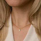 Birthstone Teardrop Pendant Necklace-Necklaces-Aureza