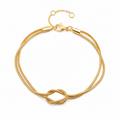Minimalist Knot Chain Bracelet-Bracelets-Aureza