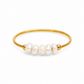 Minimalist Freshwater Pearl Beaded Ring-Rings-Aureza