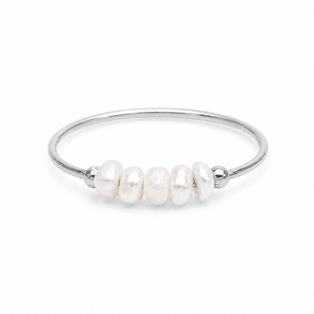 Minimalist Freshwater Pearl Beaded Ring-Rings-Aureza