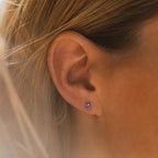 Minimalist Crystal Stud Earrings-Earrings-Aureza