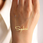 Collar Personalizado con Nombre y Piedra de Nacimiento