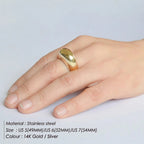 Minimalist Dome Statement Ring-Rings-Aureza