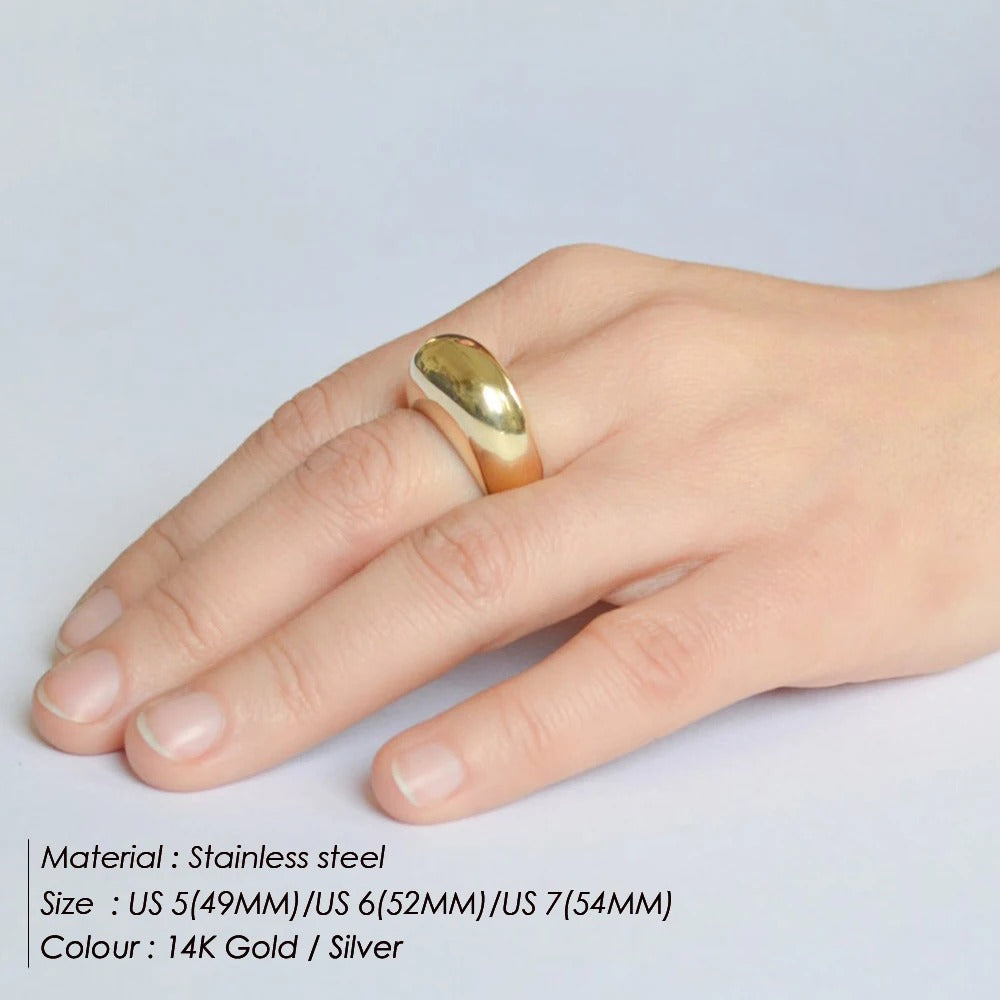 Minimalist Dome Statement Ring-Rings-Aureza