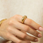 Minimalist Dome Statement Ring-Rings-Aureza
