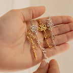 Personalized Floral Name Necklace-Necklaces-Aureza