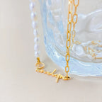 Personalized Pearl Name Necklace-Necklaces-Aureza