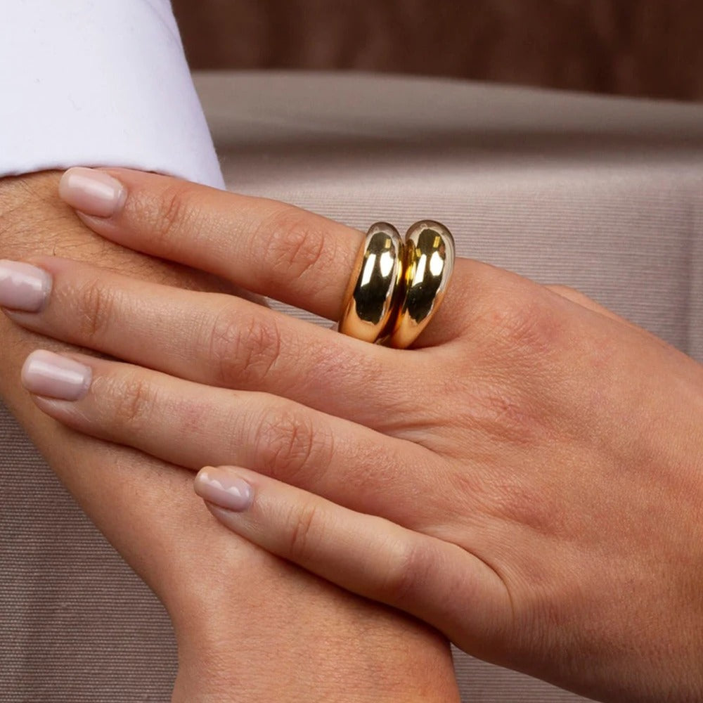 Minimalist Dome Statement Ring-Rings-Aureza